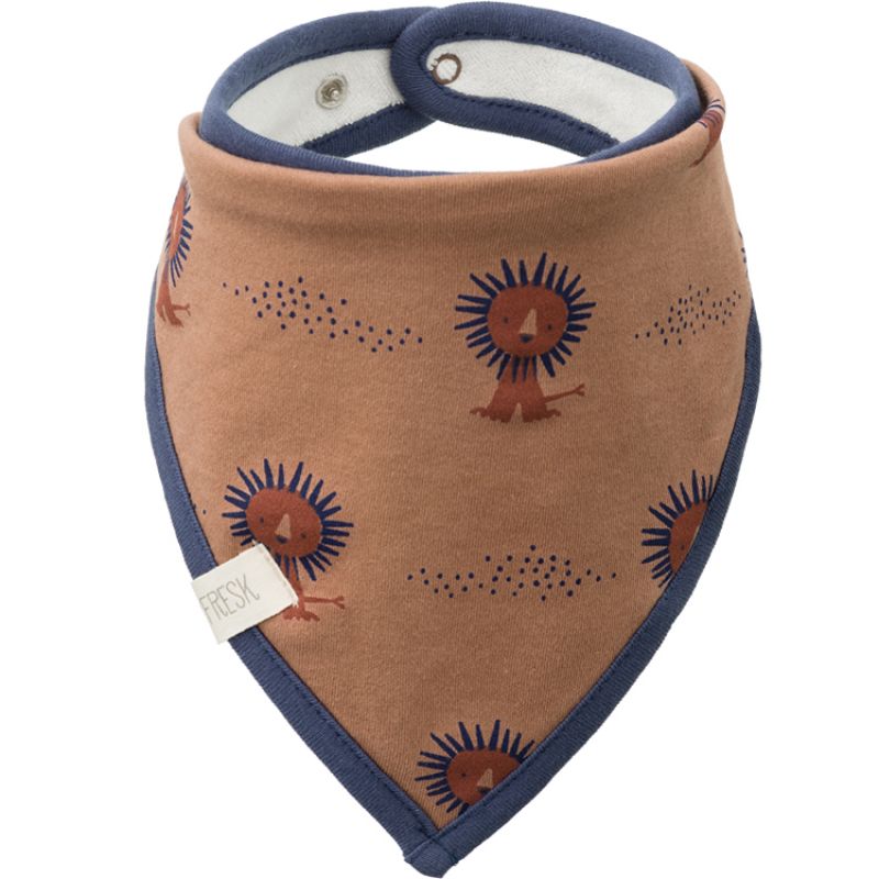 Bavoir bandana en coton bio Lion Fresk