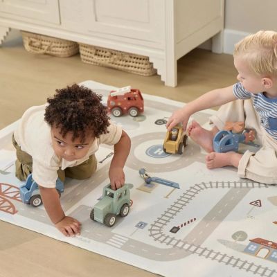 Tapis de jeu et circuit de voitures (100x140 cm)