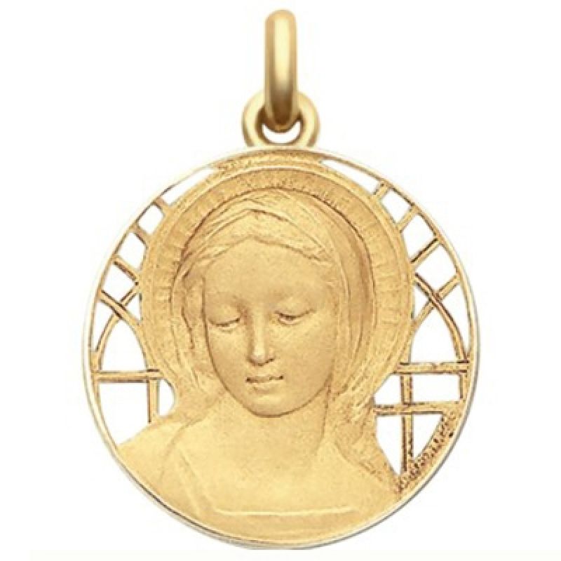 Médaille Vierge Amabilis ajourée (or jaune 750°) Becker