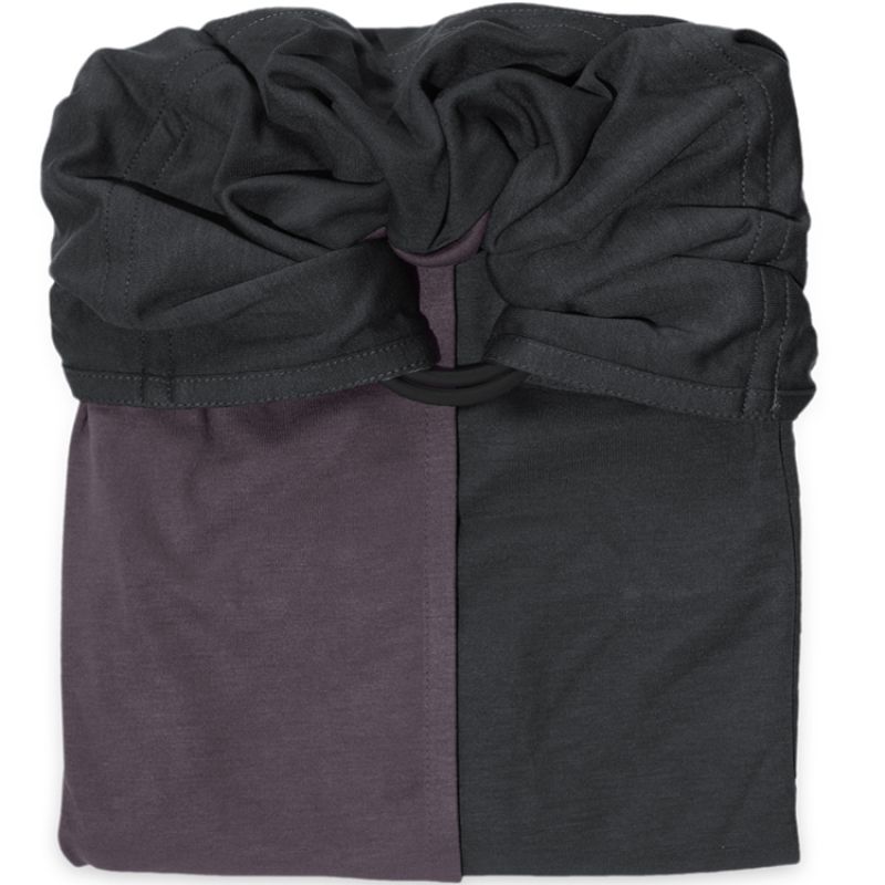 Petite écharpe sans noeud marron glacé et gris anthracite Love Radius