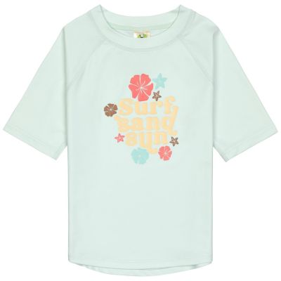 T-shirt anti-UV Fleurs vert écume (19-24 mois)