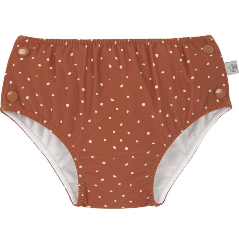 Maillot de bain anti-fuite Petits pois rouille (13-24 mois, taille 86-92 cm) Lässig