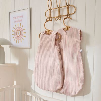 Gigoteuse ouatinée rayé vieux rose Soft Stripes (0-6 mois)