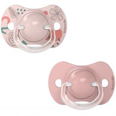 Lot de 2 sucettes symétriques SX PRO 6-18 mois rose nude - Suavinex