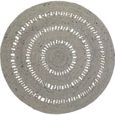 Tapis rond Bibek gris (110 cm) - Nattiot
