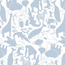 Papier peint intissé Animaux Bleu de Zina Larichi (10 m)  par AFKliving