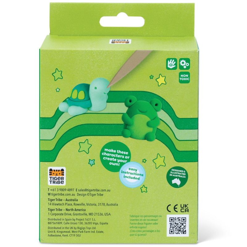 Set créatif en argile Jungle verts et recharge Tiger Tribe Packaging 7