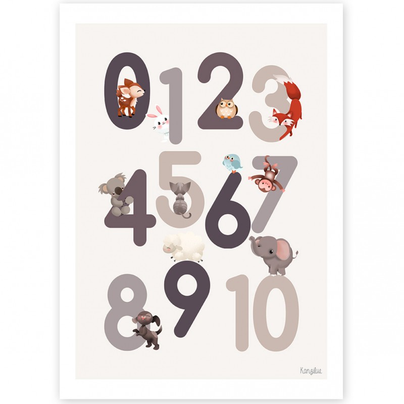 Carte A5 123 grise Kanzilue