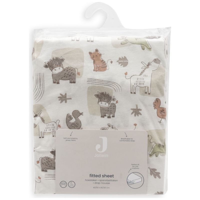Drap housse en jersey Barn Buddies (40 x 80 cm) Jollein Packaging 4