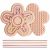 Variation Rose, jaune, violet du produit Jouet sensoriel en silicone Flower Pastel de la marque Mushie