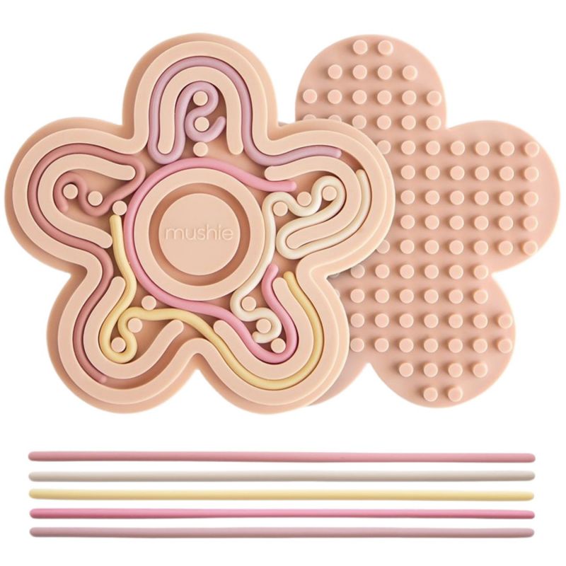 Jouet sensoriel en silicone Flower Pastel Mushie Produit 1