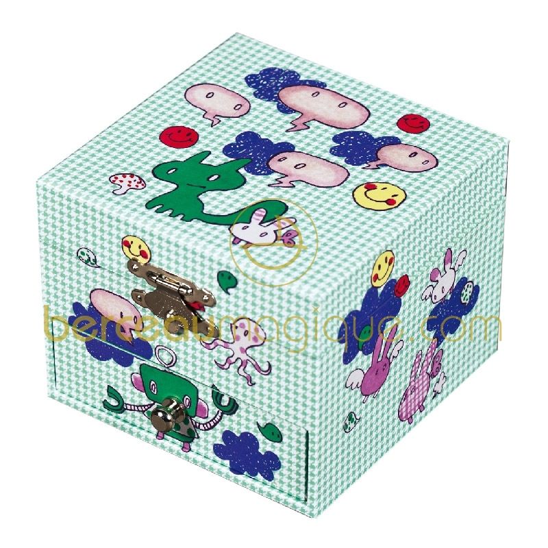 Coffret musical cube Bubble vert                                                Trousselier