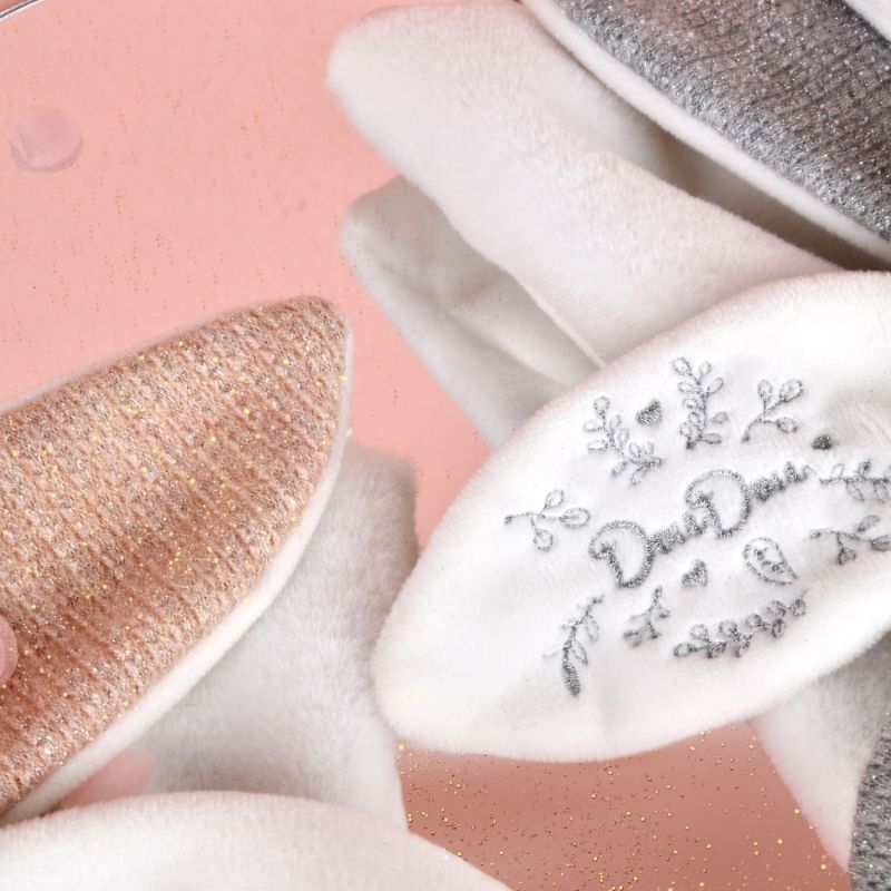 Doudou plat pétales Ours Rose (25 cm) Doudou et Compagnie Produit 8