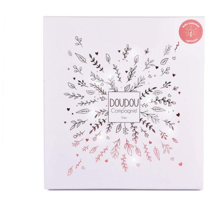 Doudou plat pétales Ours Rose (25 cm) Doudou et Compagnie Packaging 9