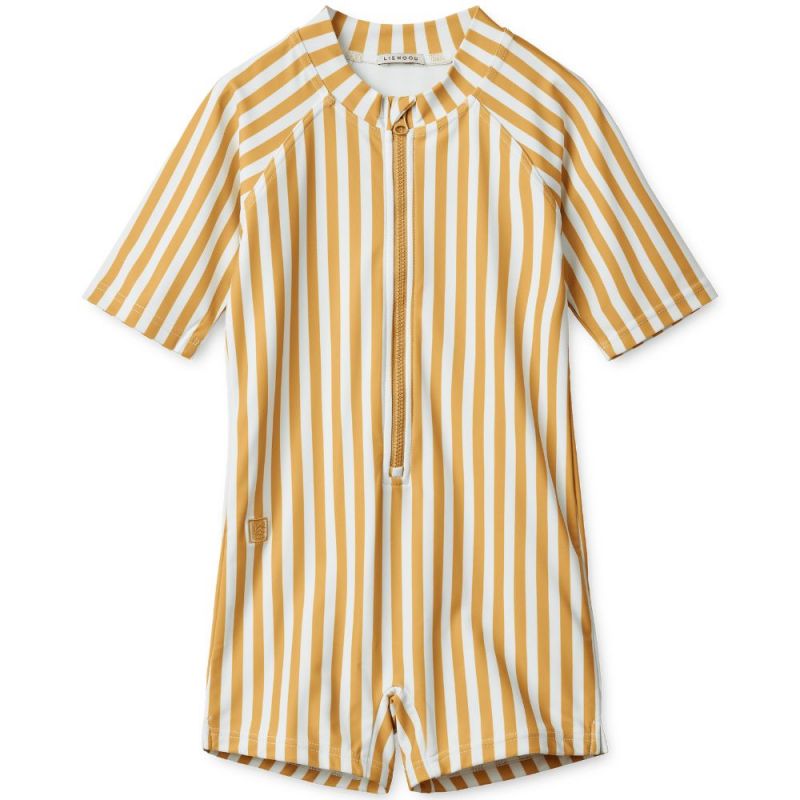 Combinaison maillot de bain rayé Max Yellow mellow white (18-24 mois) Liewood