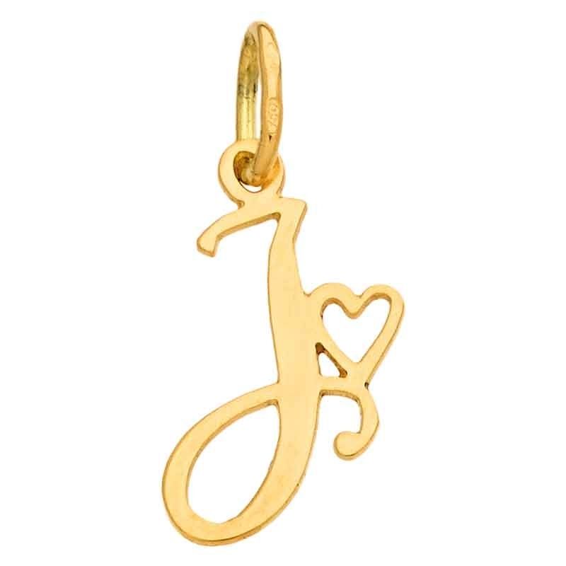 Pendentif initiale J (or jaune 750°) Berceau magique bijoux
