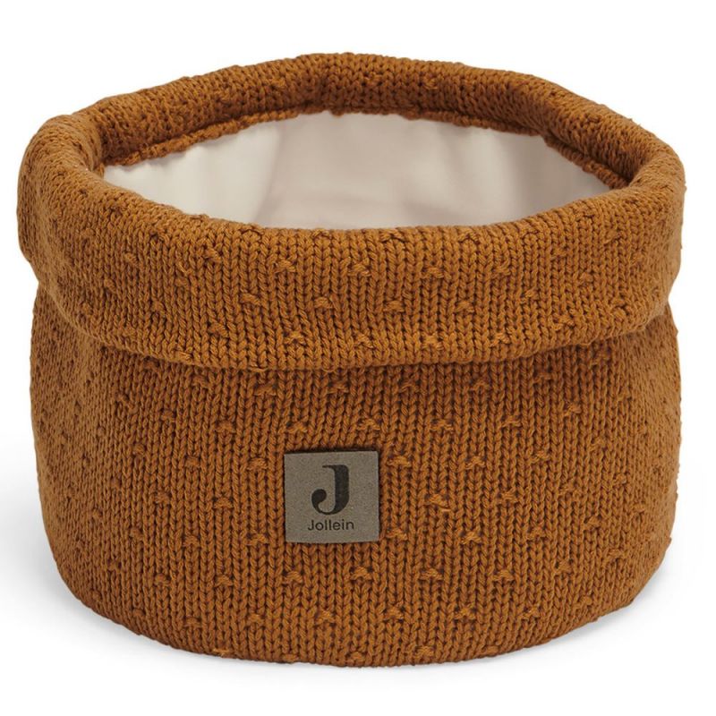 Panier de toilette Bliss Knit Caramel (14 x 18 cm) Jollein