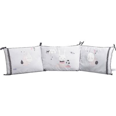 Tour de lit déhoussable Miss Fleur de Lune (existe en 60x120 ou 70x140) Sauthon