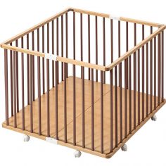 Parc pliant carré en bois Gaby hybride vieux rose - Combelle