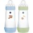 Lot de 2 biberons Easy Start anti-colique Océan+Nature Tétine Débit 3 (320 ml) - MAM Lot de 2 biberons Easy Start anti-colique Océan+Nature Tétine Débit 3 (320 ml) - MAM