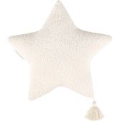 Coussin étoile fourrure Boho (40 cm)