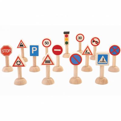Panneaux de signalisation (14 pièces)  par Plan Toys