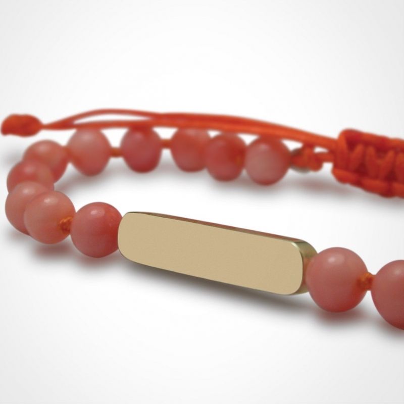 Bracelet Maracas perles (or jaune 750° et corail) Mikado