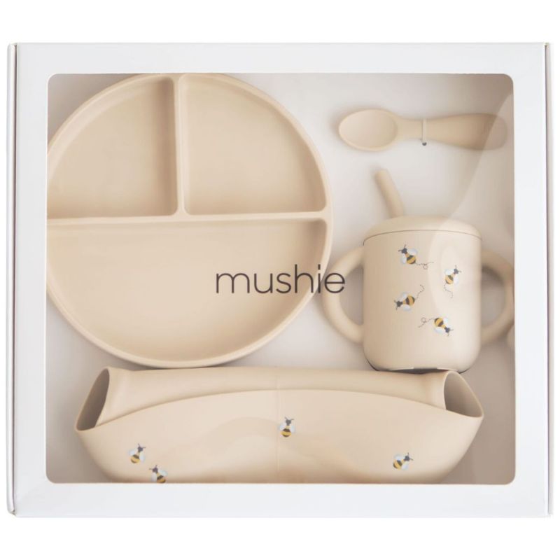Coffret repas en silicone Bee (4 pièces) Mushie Produit 1