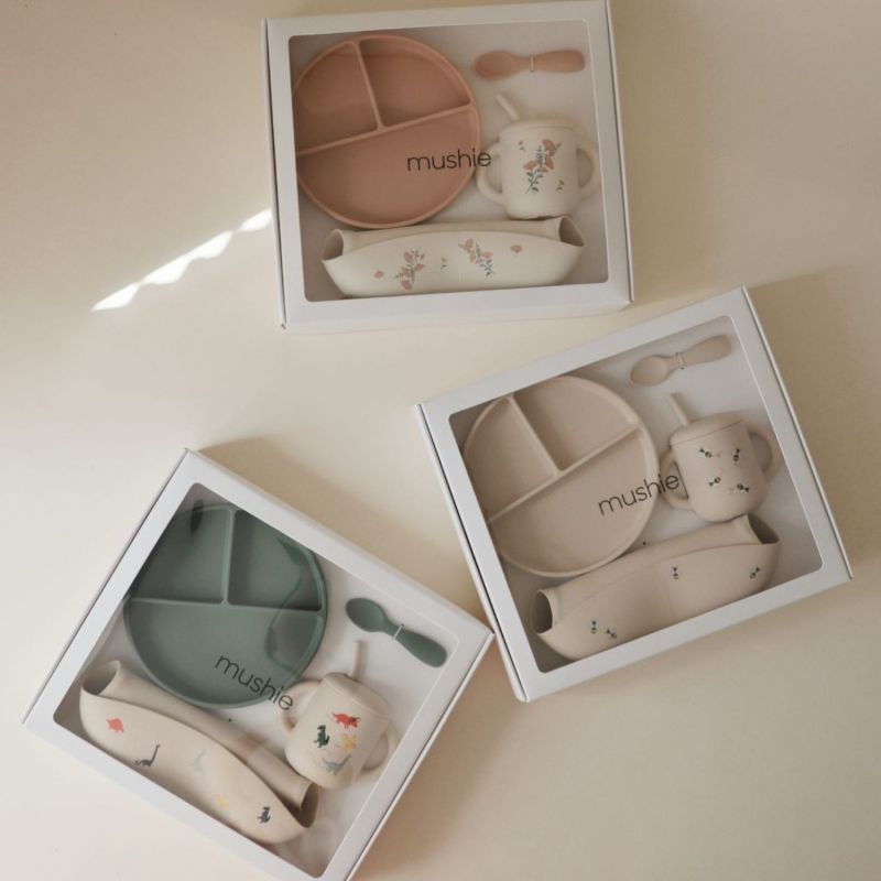 Coffret repas en silicone Bee (4 pièces) Mushie Ambiance 4
