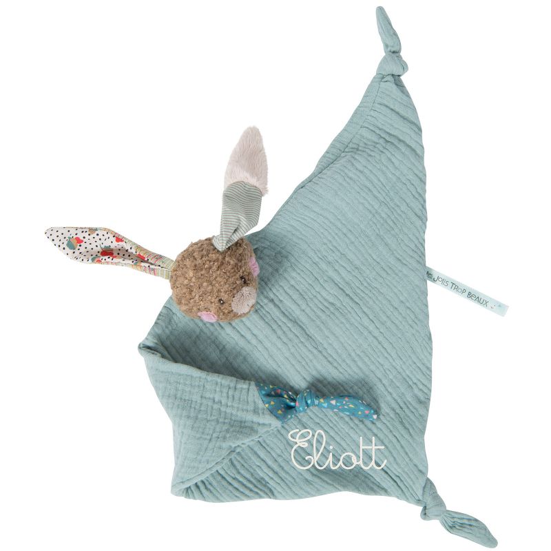 Doudou plat lange lapin Les jolis trop beaux personnalisable (35 cm) Moulin Roty