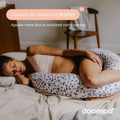 Coussin de maternité Buddy Leopard Cream