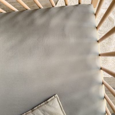 Drap housse pur coton Gris tourterelle (70 x 140 cm)