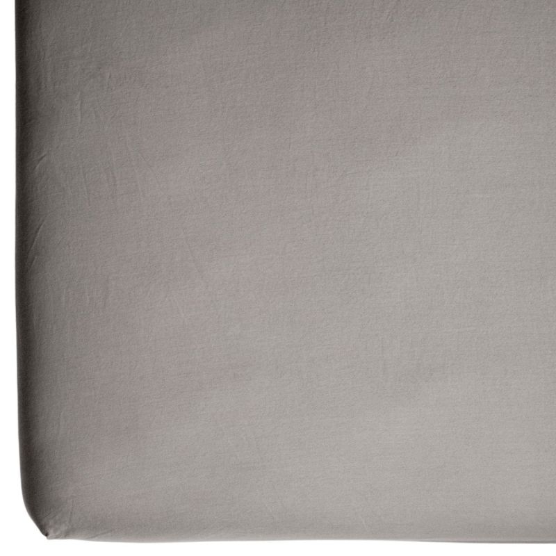Drap housse pur coton Gris tourterelle (70 x 140 cm) Kadolis Produit 1