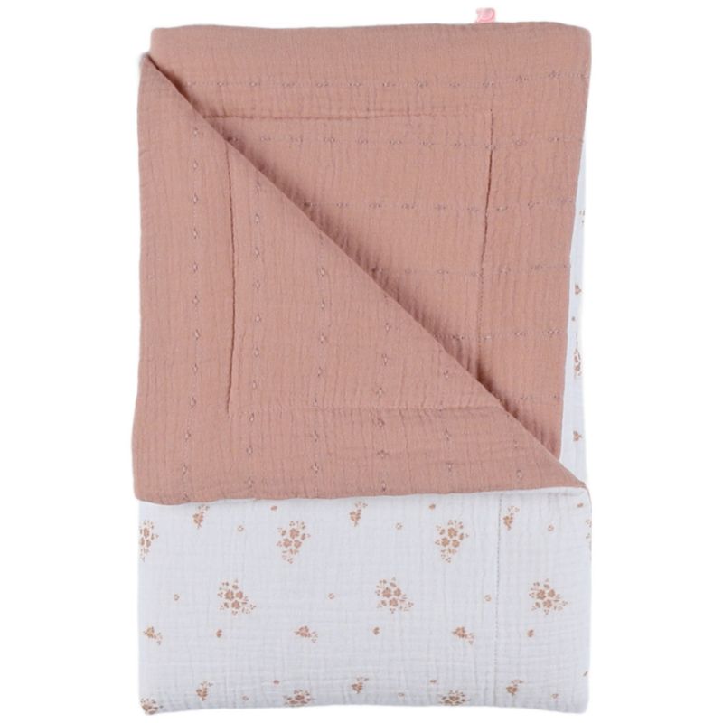 Couverture en mousseline bio Fleurs d'Antan (75x100 cm) Noukie's Produit 3