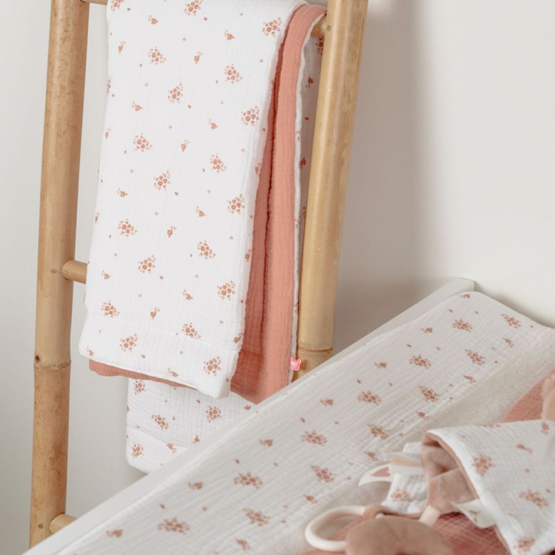 Couverture en mousseline bio Fleurs d'Antan (75x100 cm) Noukie's Ambiance 5