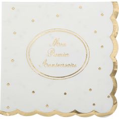 Lot de 16 serviettes Mon Premier Anniversaire - Arty Fêtes Factory