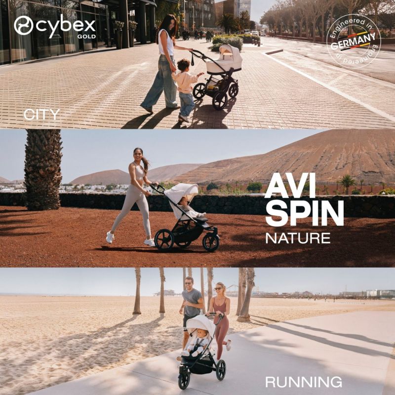 Poussette tout-terrain AVI SPIN Moss Green Cybex Ambiance 2