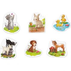 Set de 6 puzzles bébés animaux