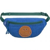 Mini sac banane Little Gang velours Smile bleu