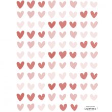 Planche de stickers Petits coeurs (18 x 24 cm)  par Lilipinso