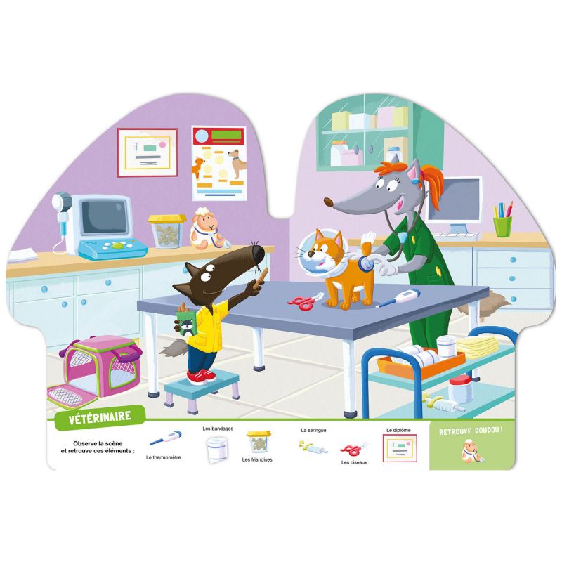 Livre P'tit Loup Mon tout premier cherche et trouve Les métiers Auzou Editions Produit 3