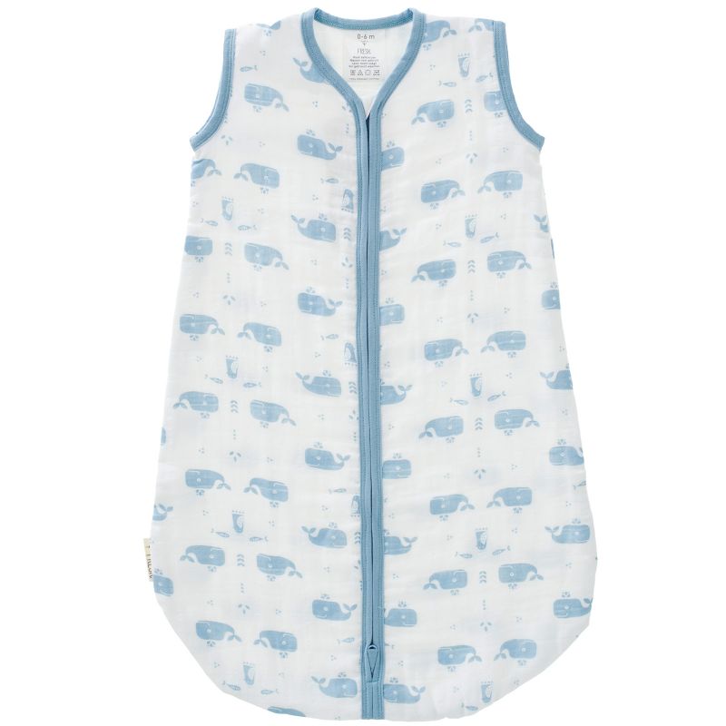 Gigoteuse légère en coton TOG 1,1 baleine blanche et bleue (6-12 mois) Fresk