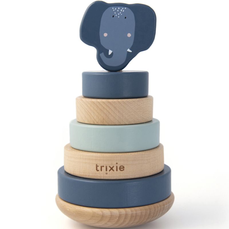 Tour à empiler en bois Mrs. Elephant Trixie