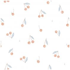 Papier peint Cherry Cherie Pop Blue (50 cm x 10m)  - Lilipinso
