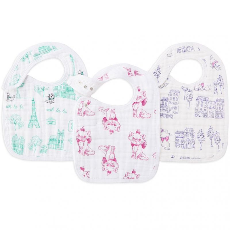 Lot de 3 bavoirs à pression ajustables Aristochats aden + anais