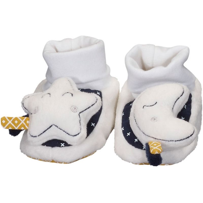 Chaussons peluches Hello (0-6 mois) Sauthon