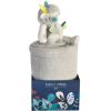 Couverture bébé en polaire avec doudou hérisson (100 x 70 cm) - Doudou et Compagnie