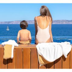 Poncho de bain caramel (2-4 ans)