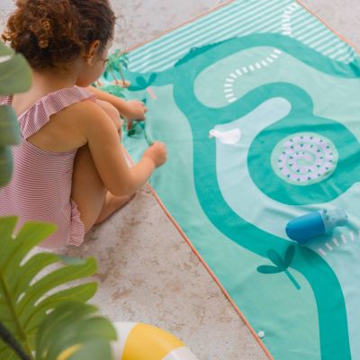 Serviette de plage 2 en 1 Safari (140 x 70 cm)