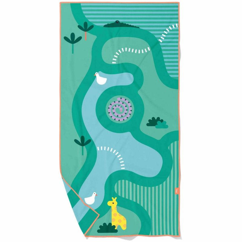 Serviette de plage 2 en 1 Safari (140 x 70 cm) Quut Produit 1